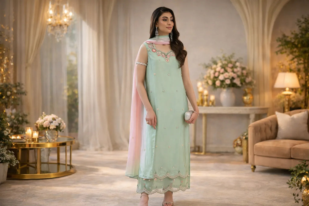 Mint 3 Piece Suit for Girls – Latest Designs & Style Guide 2026