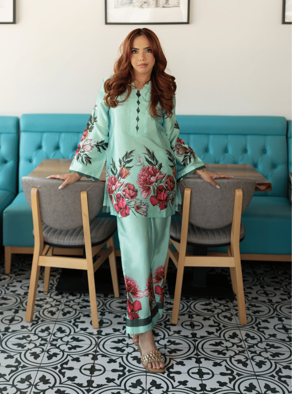 Mint Blossom Co-ord Set