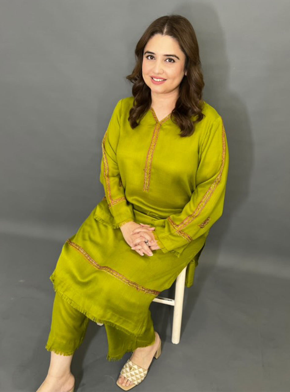 Lime Green Pashmina Set