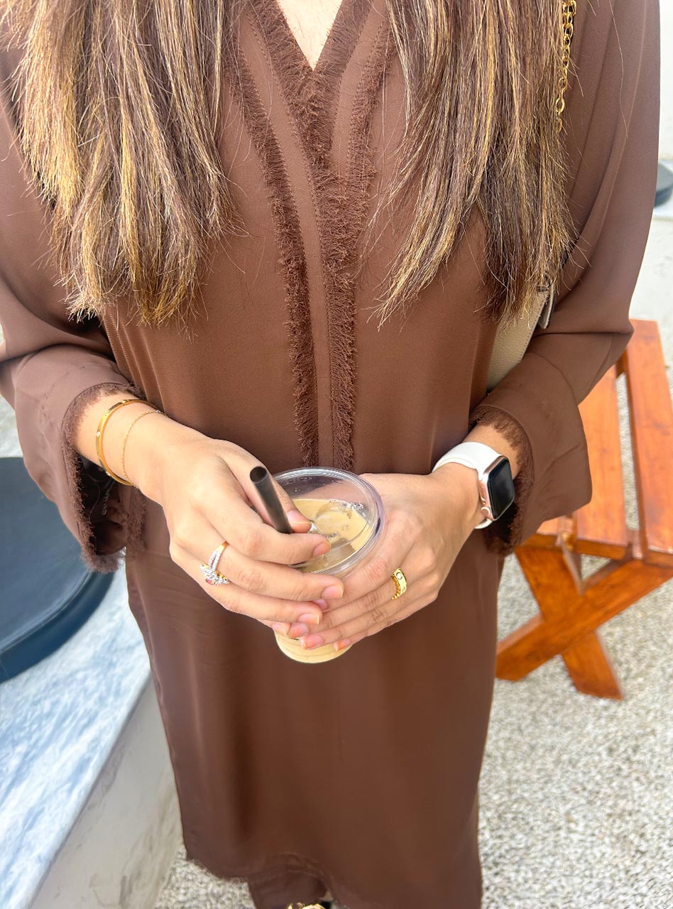 Chocolate Brown Fringe Set