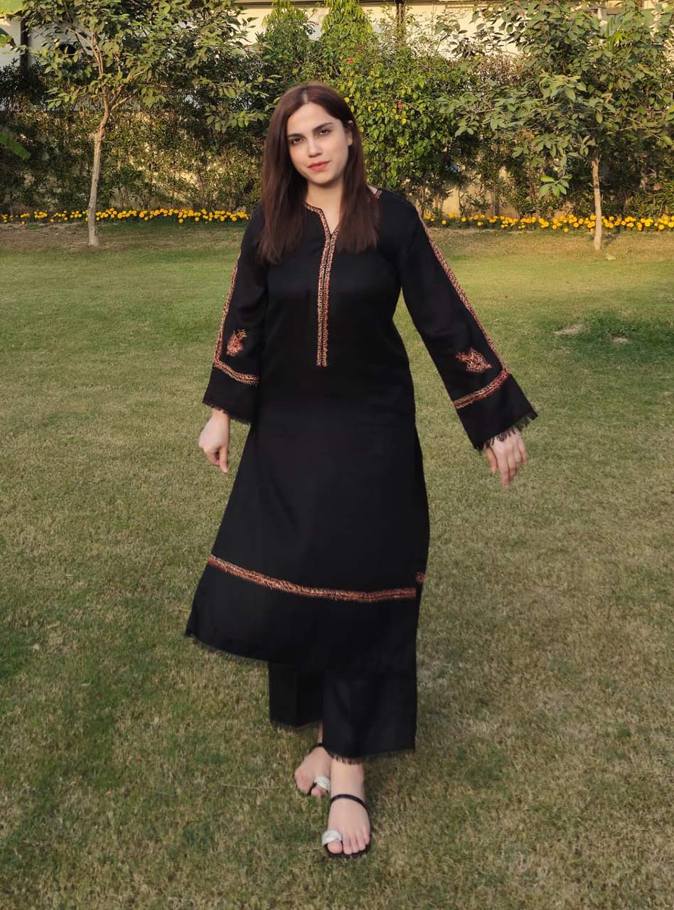 Black Pashmina Set