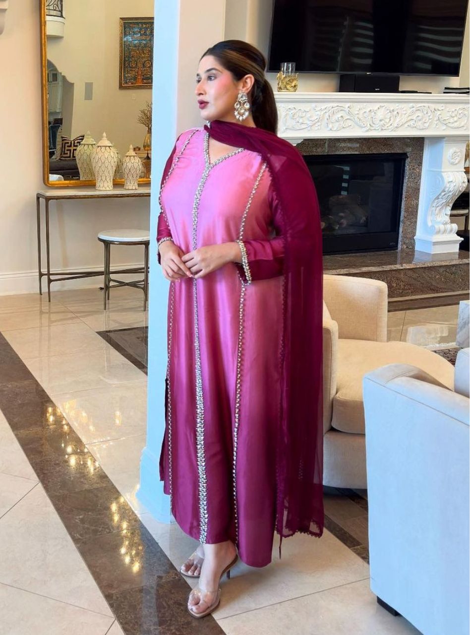 Pink Ombré Stonework