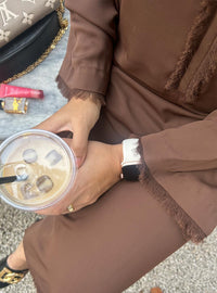 Chocolate Brown Fringe Set