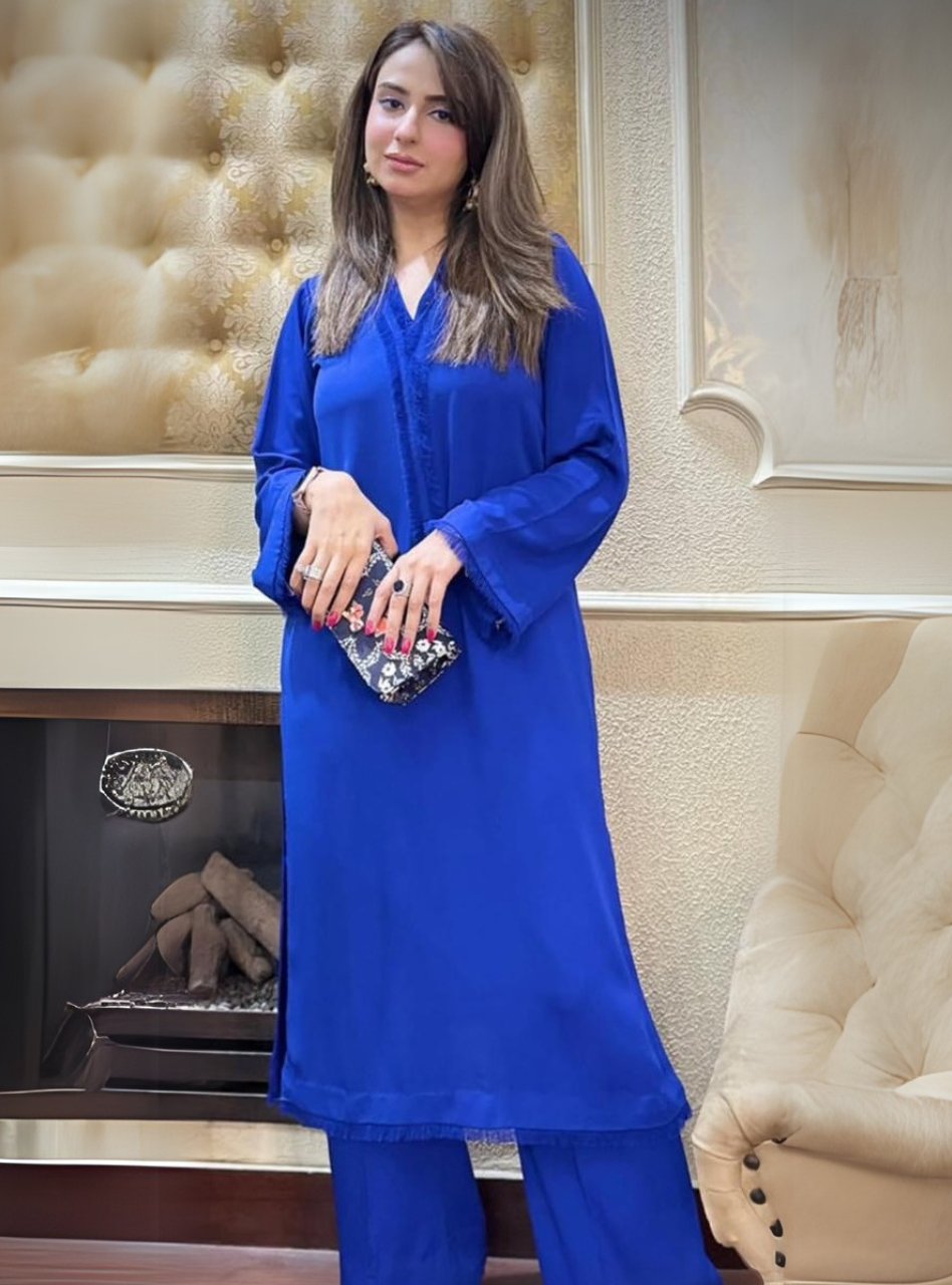 Electric Blue Fringe Set