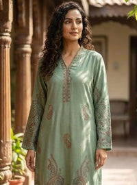 Sea Green Pashmina Kaftan