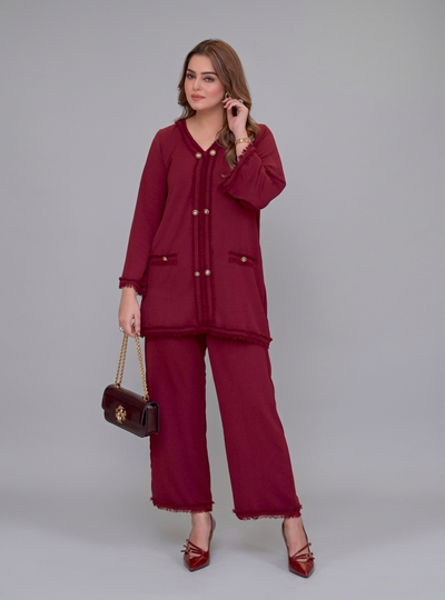 Cherry Red Fringe Set