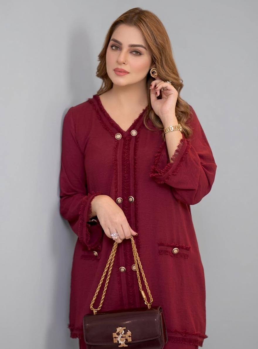 Cherry Red Fringe Set