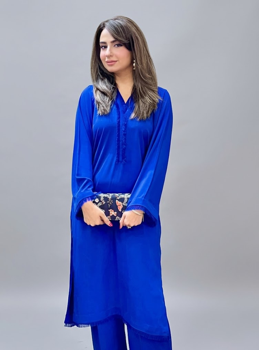 Electric Blue Fringe Set