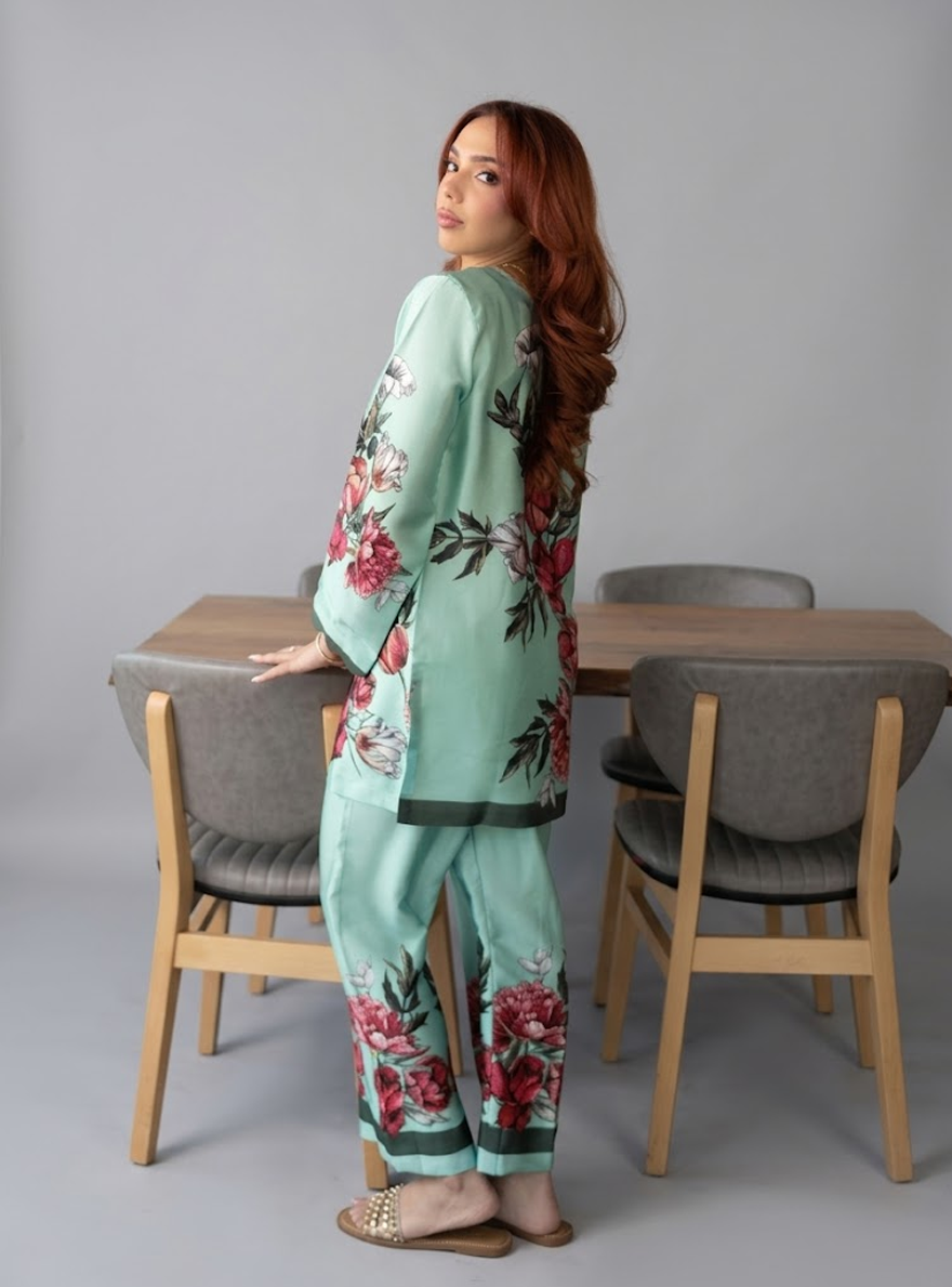 Mint Blossom Co-ord Set