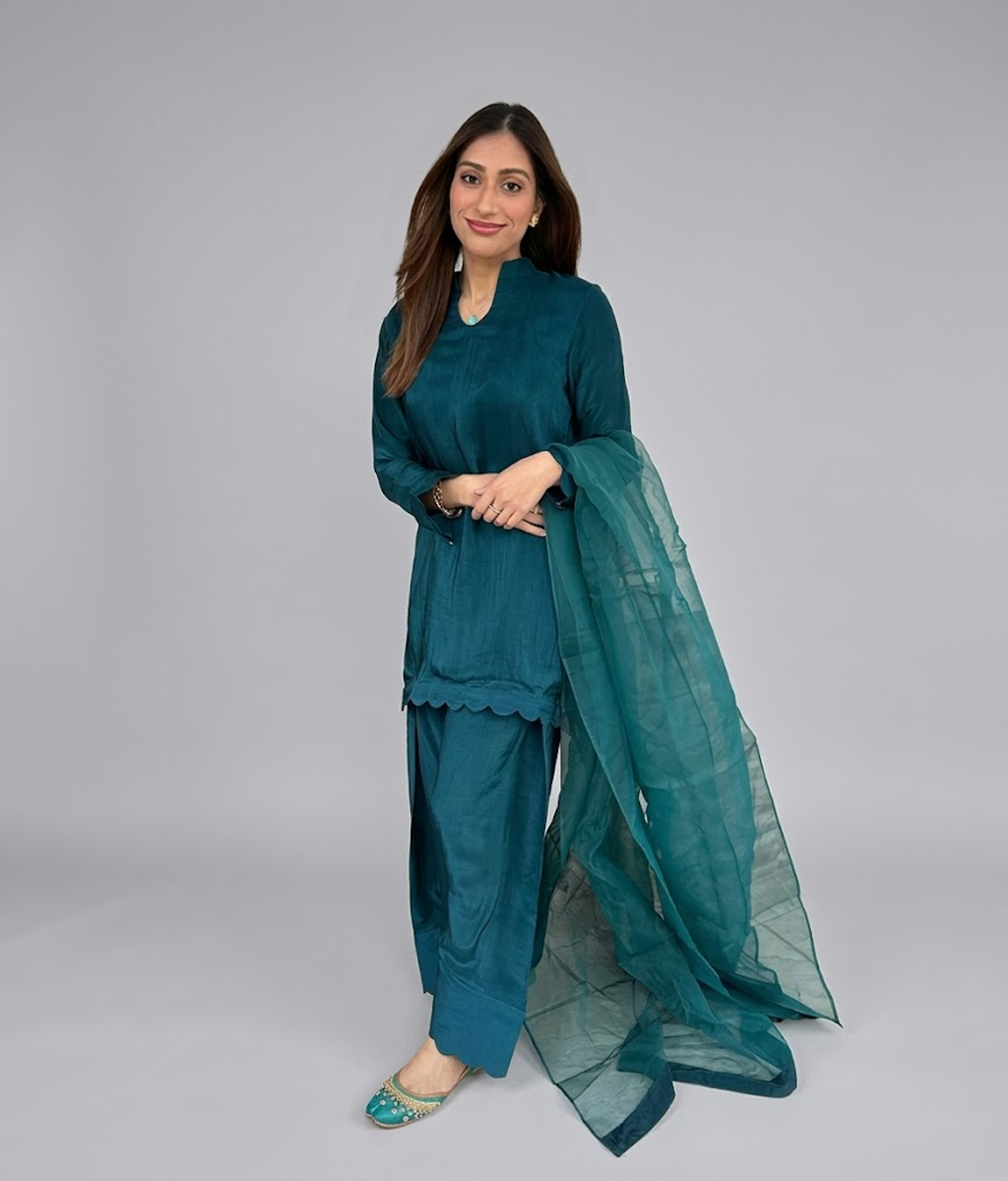 Teal Farshi Set