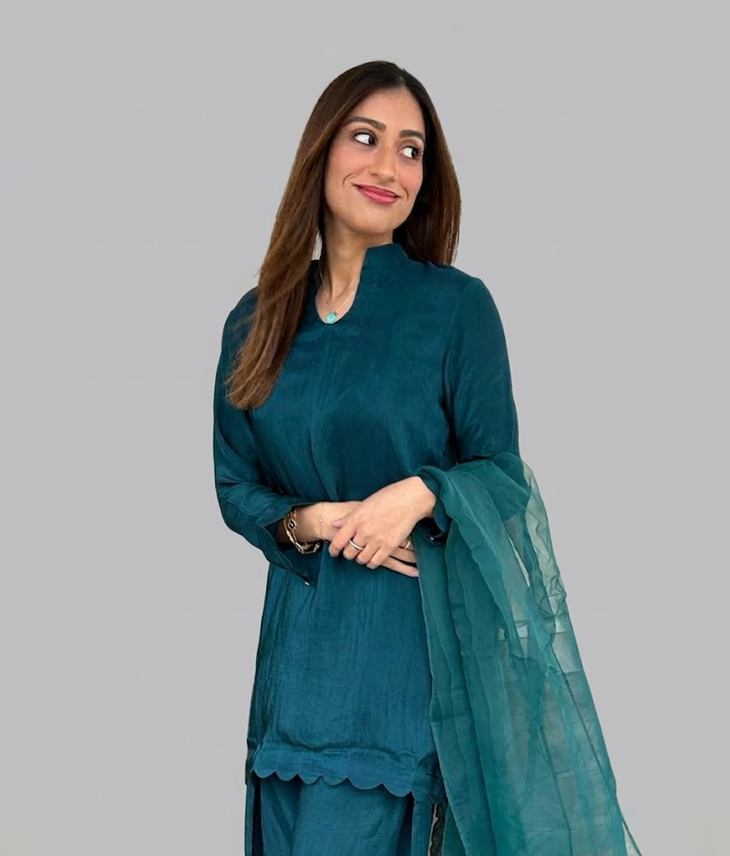 Teal Farshi Set